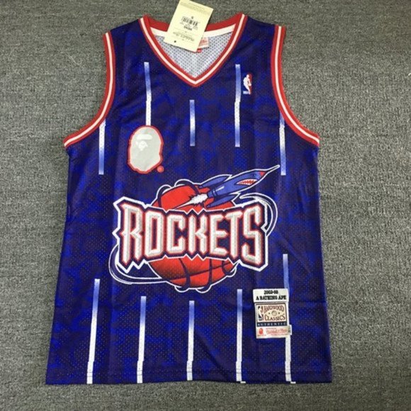 rockets bape jersey